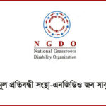 National Grassroots Disability Organization-NGDO Job Circular 2024