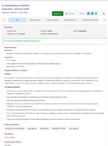 Screenshot 2024 11 30 at 10 53 53 Executive Internal Audit A Leading Group of Industry Bdjobs.com