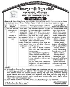 শরীয়তপুর পল্লী বিদ্যুৎ সমিতি নিয়োগ ২০২৪
